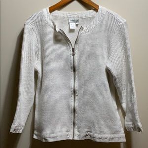 Coldwater Creek White Zipper Jacket
